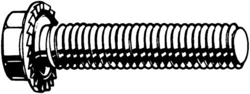 Šroub šestihranný s ozubenou přírubou DIN ≈6921 Ocel Bez PU 90