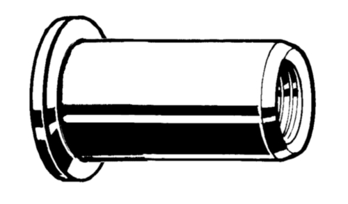 Piulițe nituibile deschise cu cap cilindric și corp rotund lis Oțel inoxidabil A4