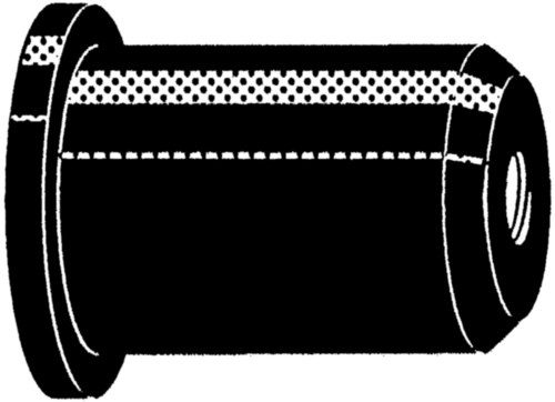 RAWL Nut rubber with brass threaded bush Rubber