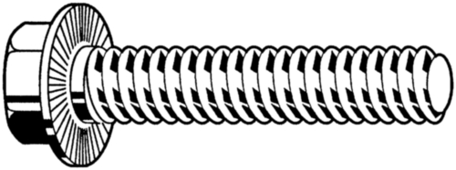 Hexagon flange bolt with ribbed flange DIN ≈6921 Steel Zinc flake Cr<sup>6+</sup>free - ISO 10683 flZnnc 100
