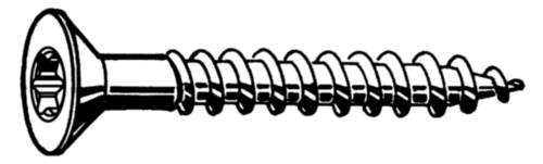 Hexalobular socket countersunk head screw for chipboard Steel Zinc plated