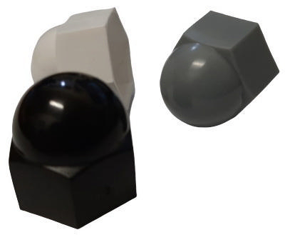 Protecting cap for hexagon bolts, screws and nuts Black Plastic Polyethylene