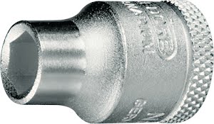 Dopsleutelbit 30 3/8 inch 6-kant sleutelwijdte 13 mm lengte 28 mm GEDORE