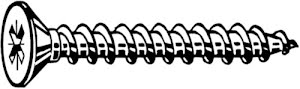 Cross recessed countersunk head screw for chipboard Steel Zinc plated