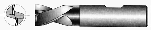 Fabory Slot drill short N DIN 327 D HSS-ECo8 Blanc 2,0 MM