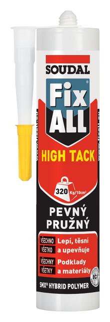 SOUDAL	FIX - ALL "HIGH-TACK"  Dunne tuit kokers wit 290 ml