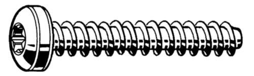 Hexalobular pan head screw rst Steel Zinc plated