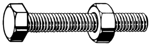 Assembly set for pressure vessels, fully threaded ISO 4017/4032 Acél (AD-W7) Tűzi horganyzott 5.6/5.2 nyomástartó edényekhez