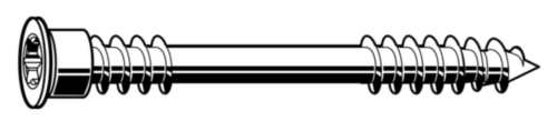 Terasový vrut, cylindrická hlava, dvojitý závit Nerezoceľ A4
