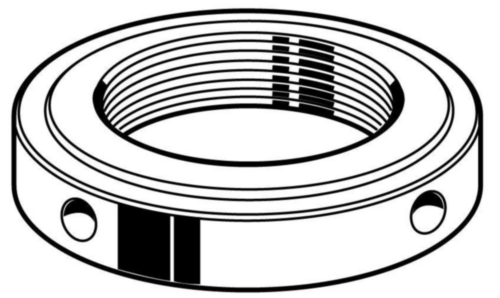 Round nut with set pin holes inside MF DIN 1816 Steel Plain 14H