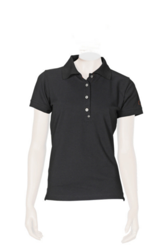 Triffic T-shirt Solid Polo shirt short sleeves ladies Black XL
