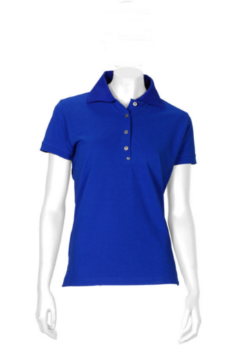 Triffic T-shirt Solid Polo shirt short sleeves ladies Cornflower blue XL