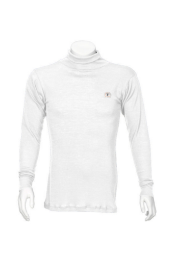 Triffic Turtleneck long sleeve Solid Bodydry t-shirt turtleneck long sleeves White S