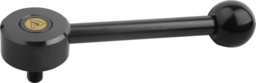 KIPP Tension levers, flat, 0 degrees, external thread Acél 5.8/plastic Fekete oxidált