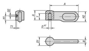 KIPP Lock grips Acél Fekete oxidált