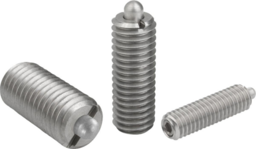 Spring plungers with hexagon socket and thrust pin, strong spring force Stainless steel 1.4305