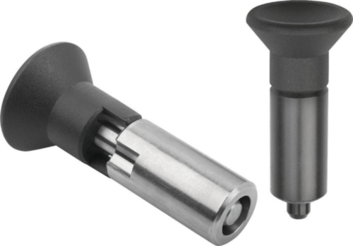 KIPP Indexing plungers without collar, without locking slot Weldable stainless steel 1.4301, hardened pin 8MM