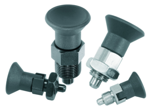 Indexing plungers, short, lockout type, with locknut