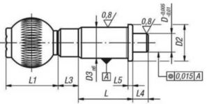 KIPP Precision indexing plungers with cylindrical pin, standard Otel, maner bila termoplastic negru/gri