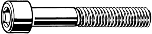 Hexagon socket head cap screw DIN 912 Steel Right Zinc plated with thick Cr(III) passivation 8.8 M10X25