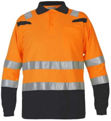 Hydrowear High visibility polo t-shirt Marbella Orange/Black 3XL