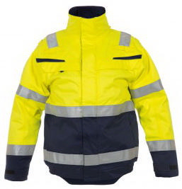 Hydrowear Winter jacket Morpeth Yellow/Navy blue XL