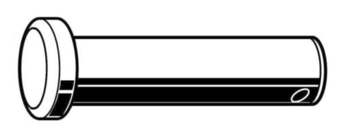 Clevis pin with head and split pin hole ASME ASME B18.8.1 Carbon steel Plain 5/16X1 Inch