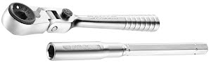 Facom compact ratchet 1/4'' with flexible head 180