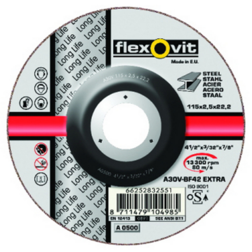 Flexovit Disco de corte A30V 180X2,5X22,23
