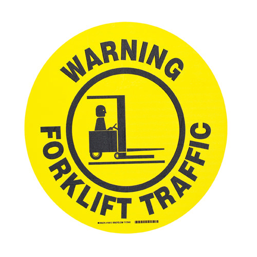 Brady Floor sign WARN FORKLIFT TRAFF