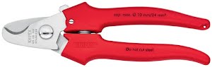 Cable shears length 165 mm polished head plastic-coated KNIPEX