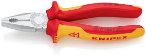 Combinatietang lengte 180 mm meercomponenten mantels verchroomd VDE KNIPEX