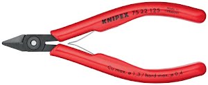 Electronic side cutter length 125 mm shape 2 facet yes, small KNIPEX