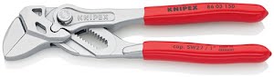 Sleuteltang lengte 150 mm spanwijdte 27 mm verchroomd kunststof mantel KNIPEX