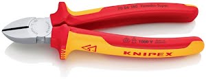 Pince coupante diagonale longueur 180 mm gaines multicomposant KNIPEX