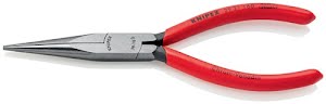 Telephone pliers overall length 160 mm polished plastic coated flat-round KNIPEX