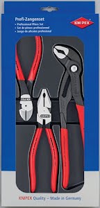 Pliers set power packet contents 3-part polished plastic deep-drawn part KNIPEX