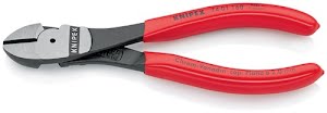 Power side cutter length 160 mm polished shape 0 plastic-coated KNIPEX