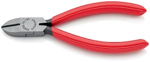 Side cutter length 125 mm polished head plastic-coated KNIPEX
