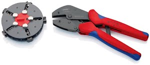 Crimping pliers MultiCrimp® length 250 mm 5 interchangeable inserts KNIPEX