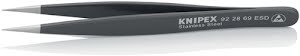 Precision tweezers length 130 mm straight strong stainless, antimag., elect. dis