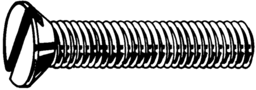 Slotted countersunk head screw DIN 963 A Steel Zinc plated black passivated 4.8 M4X6