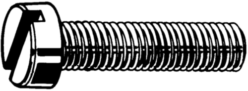 Cilinderschroef met zaaggleuf DIN 84 Staal Elektrolytisch verzinkt 4.8 M12X35