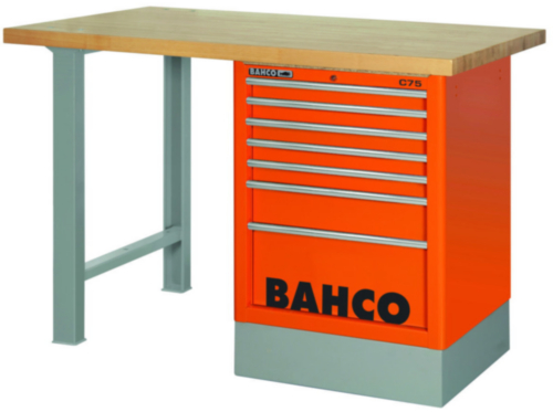 BAHC WOODEN TOP WORKBENCH BLACK 8T 150CM