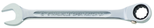 Clé mixte à cliquet OPEN-RATCH 17 ouverture de clé 13 mm longueur 182 mm commuta