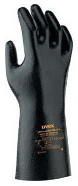 Uvex Chemical resistant gloves Interlock cotton/carbon 6