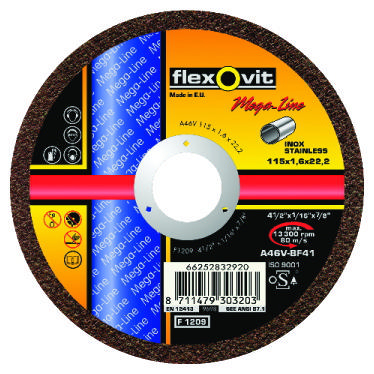 Flexovit Cutting wheel A60V 115X1X22,23 T41