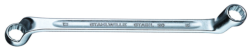 Double-ended ring spanner 20 6 x 7 mm 165 mm deep offset STAHLWILLE