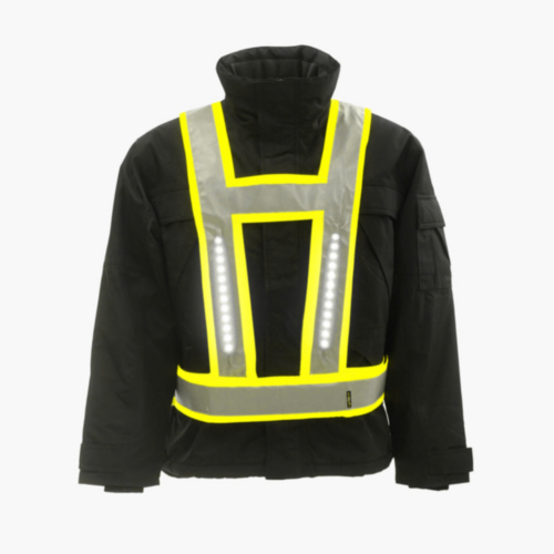 Light-Vest Hoge zichtbaarheid LED verlichting vest Basis V-vorm Fluorescerend geel S/XL