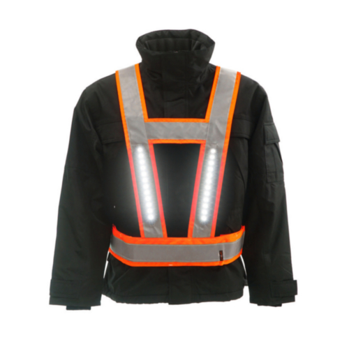 Light-Vest High visibility LED light vest Basic RWS V-shape Fluorescent orange S/XL